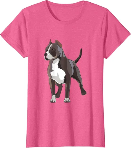 Vista 21 de American Bully Dog Holder Illustration for Dog Lovers T-Shirt Negro
