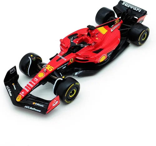 Vista 3 de 1/43 F1 2023 SF23 16# Charles Leclerc Scuderia SF23 55# Carlos Sainz aleación coche fundido a presión modelo modelo regalo (1/43 SF23 Monza #16)