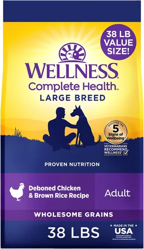 Vista 12 de Wellness Complete Health - Alimento seco para perros de raza grande con granos, ingredientes naturales, fabricado en Estados Unidos con carne real