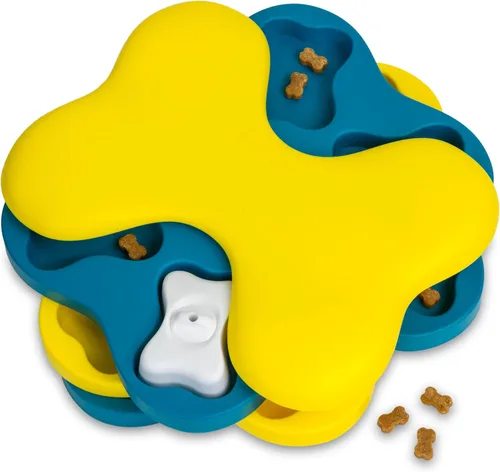 Vista 14 de Outward Hound by Nina Ottosson Challenge Slider Comedero con rompecabezas avanzado de nivel 3, para golosinas, para comer lento, para perros