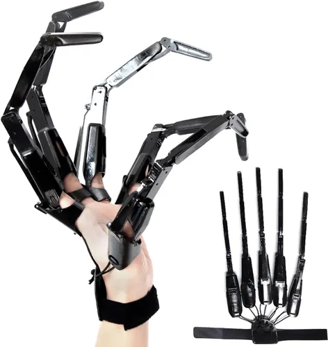 Vista 7 de Guantes de Halloween: dedos de calavera articulados garras del diablo para cosplay, manos fantasmas, ajuste para todos los dedos, flexibles