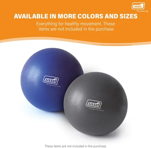 Vista 9 de SISSEL Pilates Soft Ball Gray 8.5 in Phthalate- & Latex-Free PVC for Deep Relaxation & Muscle Strengthening 340 lbs Capacity Includes