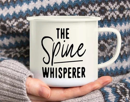 Vista 5 de Retreez Taza divertida The Spine Whisperer, quiropráctico, doctor y estudiante, 16 onzas, esmalte de acero inoxidable, para campamento, fogata