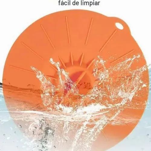 Vista 3 de Tapas de silicona – Cubierta resistente al calor para salpicaduras de microondas (paquete de 5), tapas de succión de silicona reutilizables