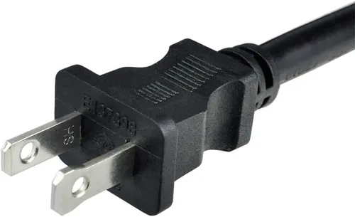 Vista 3 de Cable de repuesto para herramientas eléctricas, 2 clavijas, polarizado, calibre 18, cable de alimentación de repuesto de 10 pies, resistente, 110 V