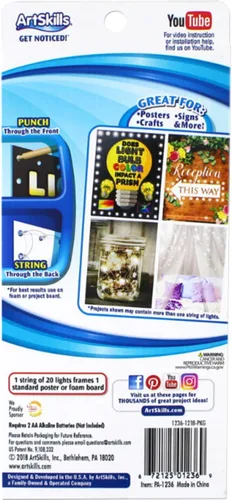 Vista 3 de ArtSkills Kit de luces de cadena transparente
