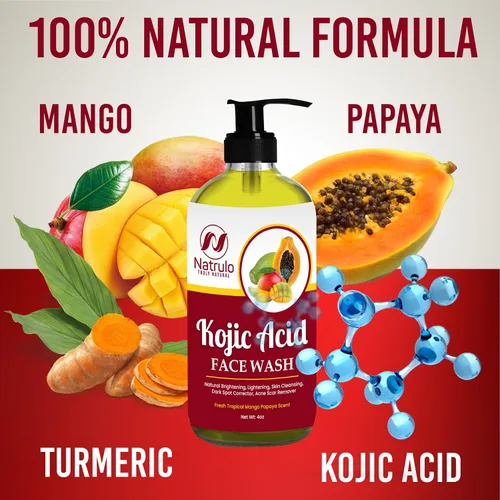 Vista 4 de Jabón facial y corporal de ácido kójico, jabón natural de ácido kójico para hiperpigmentación, jabón iluminador de la piel para reducir el acné