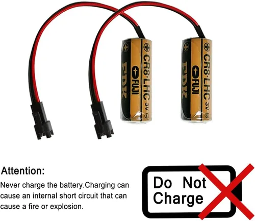 Vista 6 de Paquete de 2 baterías CR8-LHC de repuesto de litio de 3 V 2600 mAh para TH559EDV410R (no recargable)