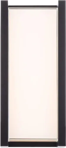 Vista 3 de Axel - Lámpara de pared LED de 11 pulgadas para interiores y exteriores, 3000 K, color negro