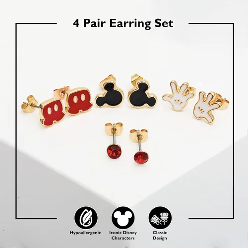 Vista 3 de Disney Mickey and Minnie Mouse Fashion Stud Earring Set - 345 Pairs Per Set