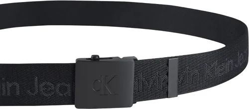Vista 3 de Calvin Klein de los hombres ajustable Firma algodón belt-white