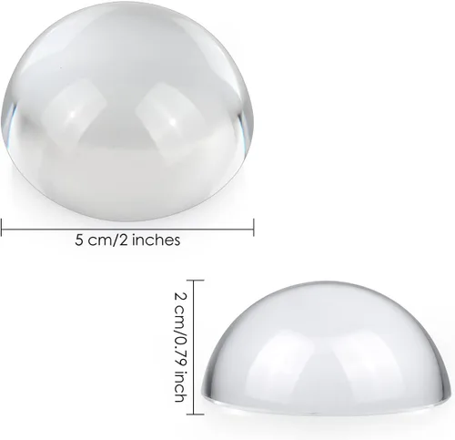 Vista 2 de DS. DISTINCTIVE STYLE Pesas de papel pisapapeles para oficina de 2.4 pulgadas con cúpula de cristal