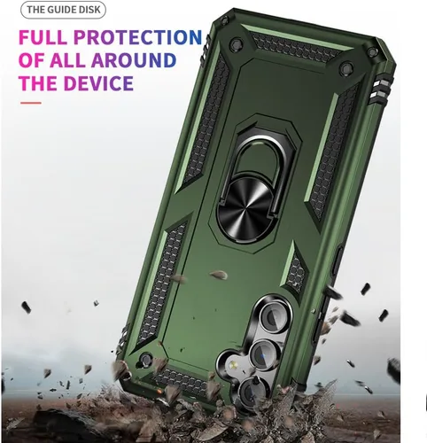 Vista 2 de Funda para Samsung A54 5G, Galaxy A54 5G con protector de pantalla HD, [grado militar de 16 pies a prueba de caídas], anillo protector a prueba
