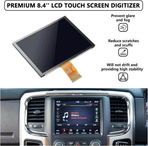 Vista 4 de 17-22 Reemplazo de 8.4 pulgadas Uconnect 4C UAQ LCD Monitor de navegación de radio con pantalla táctil Nuevo reemplazo OEM apto para Dodge RAM Jeep