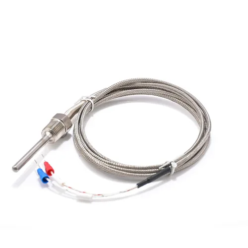 Vista 6 de Termopar tipo K impermeable - Sonda de sensor de temperatura a tierra Jaybva para controlador de temperatura PID de dos alambres de acero inoxidable