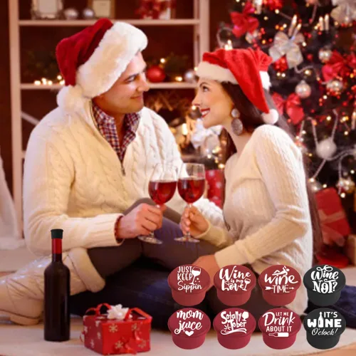 Vista 6 de 8 divertidos tapones de vino, regalos para amantes del vino para mujeres, accesorios de vino para amantes del vino, divertidos tapones de vino