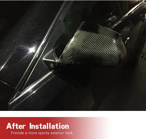 Vista 2 de Cubierta de espejo de fibra de carbono para Cadillac CTS Non-V Coupé 2009-2013 cubiertas de tapa de espejo lateral estilo adicional