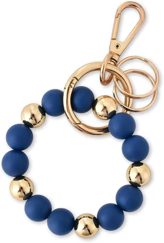 Vista 2 de Llavero de silicona con cuentas para mujer, pulsera elástica para llavero