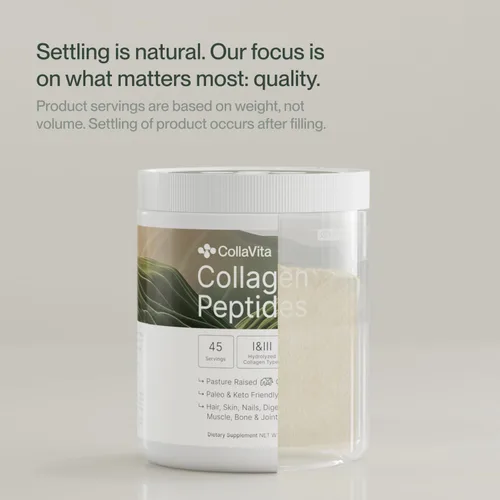Vista 8 de Péptidos de colágeno en polvo alimentado con pasto y criado en pastizales, colágeno hidrolizado tipo I y III para cabello, uñas, piel