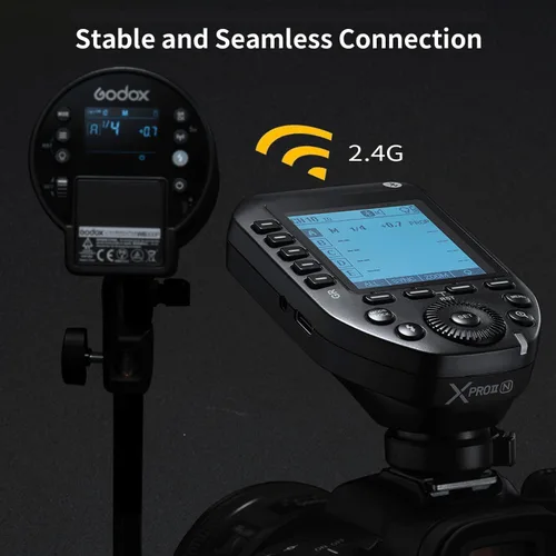 Vista 8 de Godox XProII XProII-N Disparador de flash inalámbrico para cámara Nikon, transmisor de flash inalámbrico 2.4G HSS 1/8000S, conexión Bluetooth