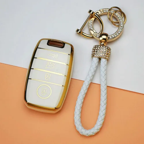 Vista 6 de GAGALU 3/4 Botones TPU Shell Fob Holder Llavero para Kia Rio Rio5 Sportage R K3 KX3 K4 K5 para Ceed Sorento Cerato Optima Car Key Cover Case