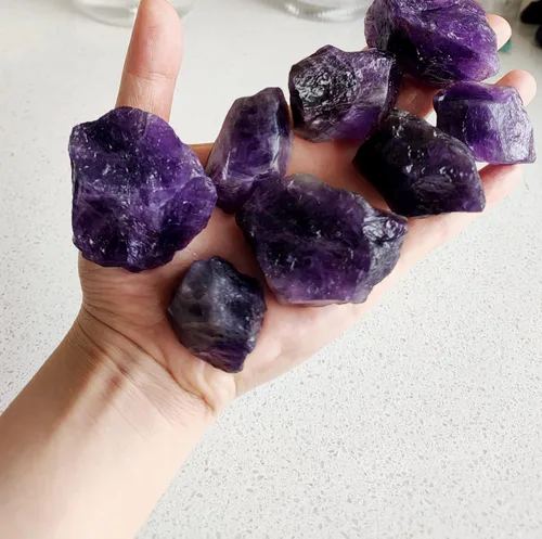 Vista 7 de Luckeeper Cristales en bruto de 0.5 libras de piedras curativas de cuarzo obsidiana negra crudo para rodar, envolver alambre, Wicca Reiki