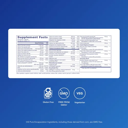 Vista 2 de Pure Encapsulations Women's Nutrients 40+ - Multivitamínico para mujeres mayores de 40 años para apoyar la salud del tracto urinario, la salud