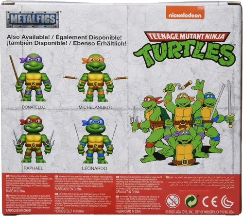Vista 4 de Jada Toys Teenage Mutant Ninja Turtles 4 "" Raphael - Figura fundida a presión, juguetes para niños y adultos, rojo