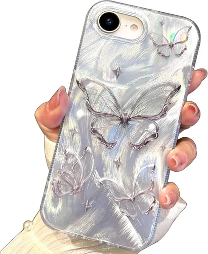 Vista 119 de I-MGAE-IN-AR Funda compacta para iPhone 11, diseño de mariposa, marco de protección de lente de cámara con diamante 3D, bonitas fundas protectoras