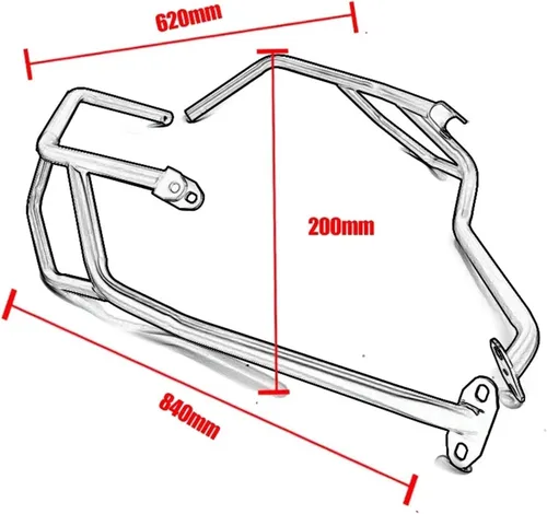 Vista 6 de Protector de motor de carretera compatible con Benelli TRK502 TRK 502X 17-2022 partes de motocicleta parachoques de protección de marco