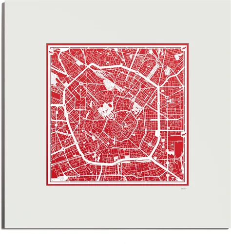 Vista 50 de O3 Design Studio Mapa de corte de papel de París, color negro mate, 20 x 20 pulgadas, arte en papel