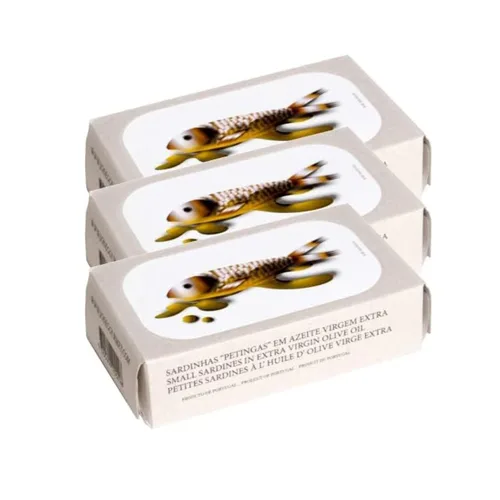 Vista 7 de Sardinas pequeñas enlatadas en aceite de oliva virgen extra por Jose Gourmet, Sardinas portuguesas capturadas en la naturaleza, pescado enlatado