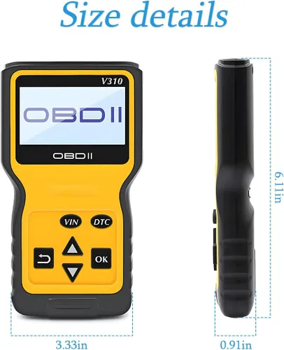 Vista 2 de AUCELI Escáner OBD2 Lector de Códigos para Check Engine del Automóvil, Herramienta de Diagnóstico CAN, Lee y Borra Códigos de Falla, Sonda