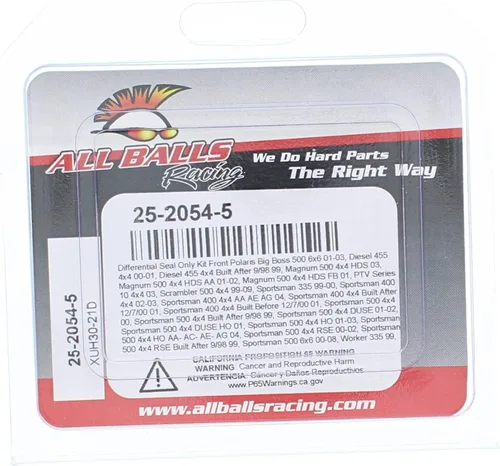 Vista 4 de Nuevo All Balls - Kit de juntas diferenciales delanteras 25-2054-5 para Polaris Diesel 455 00-01, Sportsman 400 4x4 AA AE AG 04, Sportsman 400 4x4