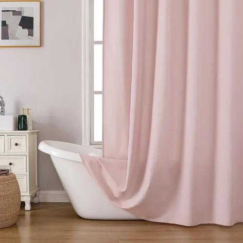 Vista 32 de OVZME Zora Cortina de Ducha de Tela para Cabina de 36 x 72 Pulgadas - Cortina de Ducha Pequeña Suave Negra para Baño para Tamaño de Cabina Estrecha