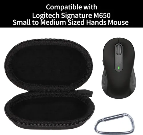 Vista 3 de Funda compatible con Logitech Signature M650 / M550 - Mouse de manos pequeñas a medianas (grafito)