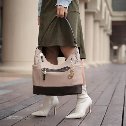 Vista 3 de MKF Collection Bolso de hombro para mujer, cartera con asa superior