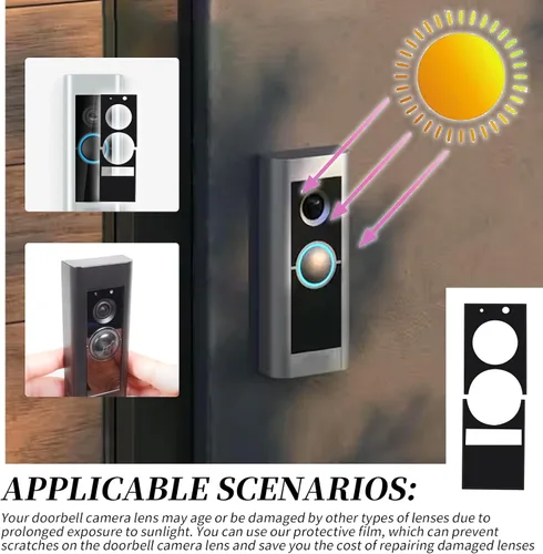 Vista 5 de Protector de pantalla de repuesto compatible con Ring Doorbell Pro versión anterior (1 unidad)