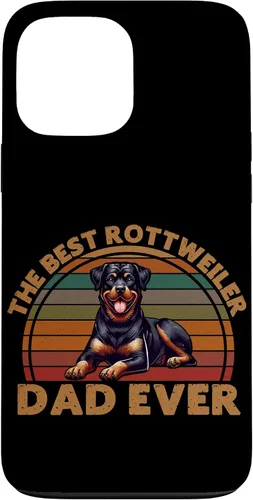 Vista 23 de Best Rottweiler Dad Ever Rottie Father Dog Parent Retro Case for iPhone 16