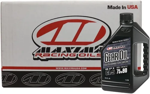 Vista 3 de Maxima Racing Oils 44901-2PK - Aceite de engranaje sintético 75w90 para motocicleta hipoide/transmisión, botella de 1 litro, paquete de 2