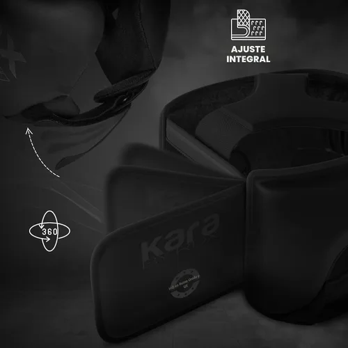 Vista 9 de RDX Casco de boxeo, entrenamiento de MMA, Kara acolchado ajustable, casco de Muay Thai, Kickboxing, Sparring, Artes Marciales, Karate, casco