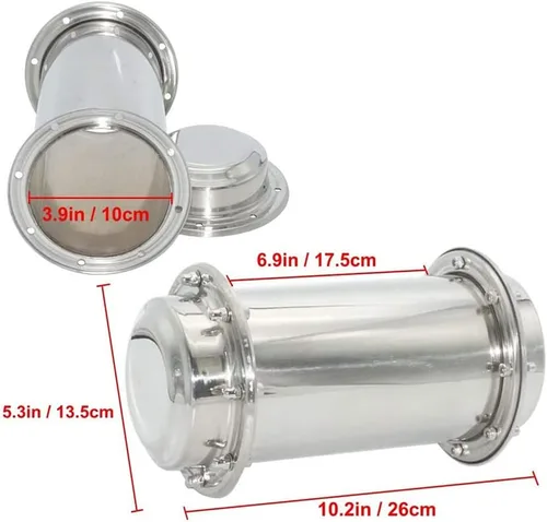 Vista 2 de Time Capsule - Contenedor impermeable anticorrosión – Tarro de almacenamiento de acero inoxidable con cerradura de contenedor de almacenamiento