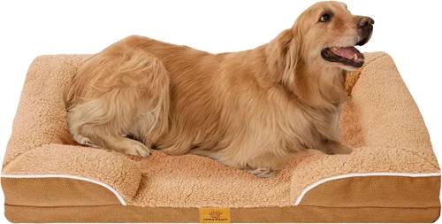 Vista 20 de Sofá para perros y gatos, sofá lavable para mascotas pequeñas, 30 Acogedora cama estilo sofá con lados elevados, amortiguación de felpa y una funda