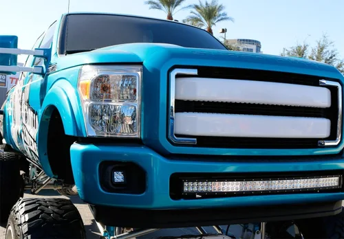 Vista 3 de iJDMTOY Barra de luz LED de 40 pulgadas para montaje en rejilla inferior compatible con Ford F250 F350 Super Duty 11-16, incluye (1) barra de luz