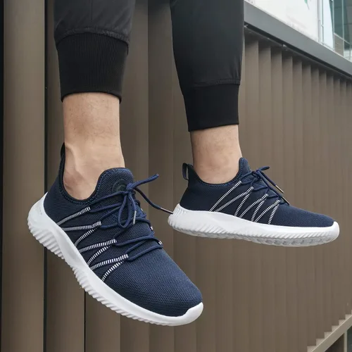 Vista 6 de Feethit - Tenis de correr fáciles de colocar transpirables, ligeros, cómodos, a la moda y antideslizantes para hombre