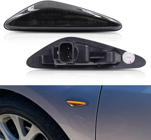 Vista 4 de Luces LED dinámicas de marcador lateral ámbar para M-azda Miata MX5 2016-2021