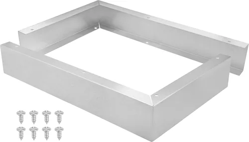 Vista 9 de Kit Universal de Molduras para Microondas - Kit de Relleno de Microondas de Metal Negro que se Adapta a la Mayoría de Microondas Empotrados - Llena