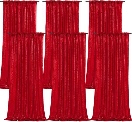 Vista 28 de B-COOL Cortinas de Fondo de Lentejuelas Azul Bebé 2 Piezas 2ftx8ft Fotografía para Fiestas Fondo Brillante Cortinas para Prom Bodas Baby Shower