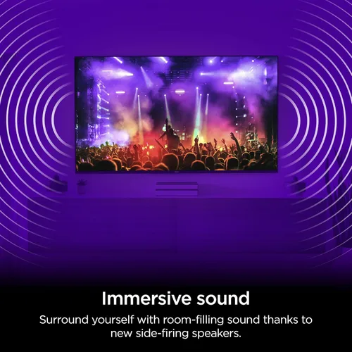 Vista 4 de Roku Smart TV – 55 pulgadas Pro Series 4K QLED RokuTV con retroiluminación Roku Voice Remote Pro, Dolby Vision IQ, frecuencia de actualización