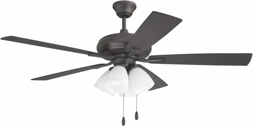 Vista 12 de Craftmade ECF114BNK5-DWWLN Eos - Ventilador de techo (52 pulgadas), níquel Cuchillas de níquel pulido cepillado/madera flotante